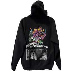 Tiny Meat Gang TMG Tour Hoodie Size Medium Black Graphic Jacket 2019